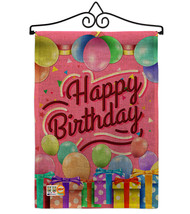 Celebrate Happy Birthday Burlap - Impressions Decorative Metal Wall Hanger Garde - £26.93 GBP
