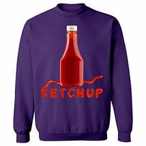 Ketchup Condiment Easy Halloween Costume Tshirt Set - Sweatshirt Purple - £45.23 GBP