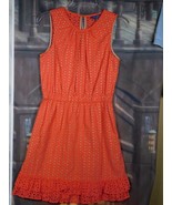 WOMEN&#39;S EYELET DESIGN DRESS BY PETER SOM / SIZE 4 - £11.58 GBP