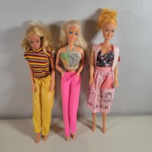 Barbie Doll Lot of 3 Vintage With Clothes 1 is from Hong Kong 3rd Doll on Right - £15.17 GBP