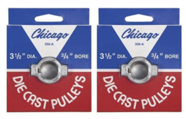V-Groove Pulley 3-1/2&#39;&#39; Dia. x 3/4&#39;&#39; Bore, Chicago Die Cast Pulleys 350-... - $24.74
