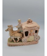 Vintage Ceramic Figurine Horse Drawn Carriage Made in Japan F194 - £6.40 GBP