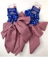 Red White &amp; Blue Patriotic Scrunchie Lot 4th of July USA America Stars OOP - $8.00