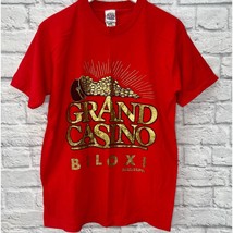 Vintage Grand Casino Biloxi, MS T-Shirt Red Size M Golden Coin Graphic 9... - £22.85 GBP