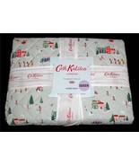 Cath Kidston SNOW DAY Trees Village Band Sleds Reindeer 90 x 90 Queen Qu... - $191.46 CAD
