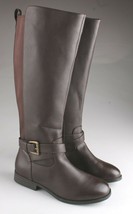 Botas Altas De Montar Con Hebilla De Cuero Sintético Marrón Para Mujer A... - $19.99