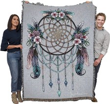 Dreamcatcher - Brigid Ashwood - Blanket Throw Woven from Cotton - Made in, 72x54 - £63.32 GBP