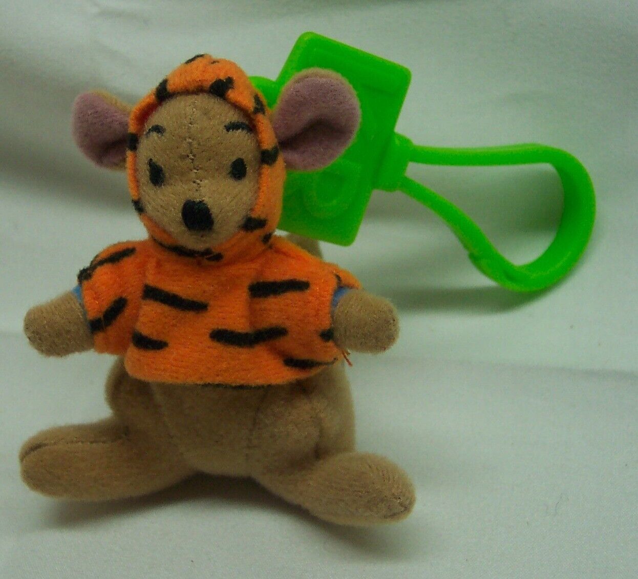 Primary image for McDonald's Winnie the Pooh ROO IN TIGGER SHIRT 3" Plush Toy CLIP Tigger Movie
