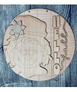Hello Fall Scarecrow Wood Door Hanger Blank - $18.00