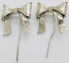 2 x Vintage Italian Handmade Sterling Silver 925 Sweet Ribbon Brooch - $27.76