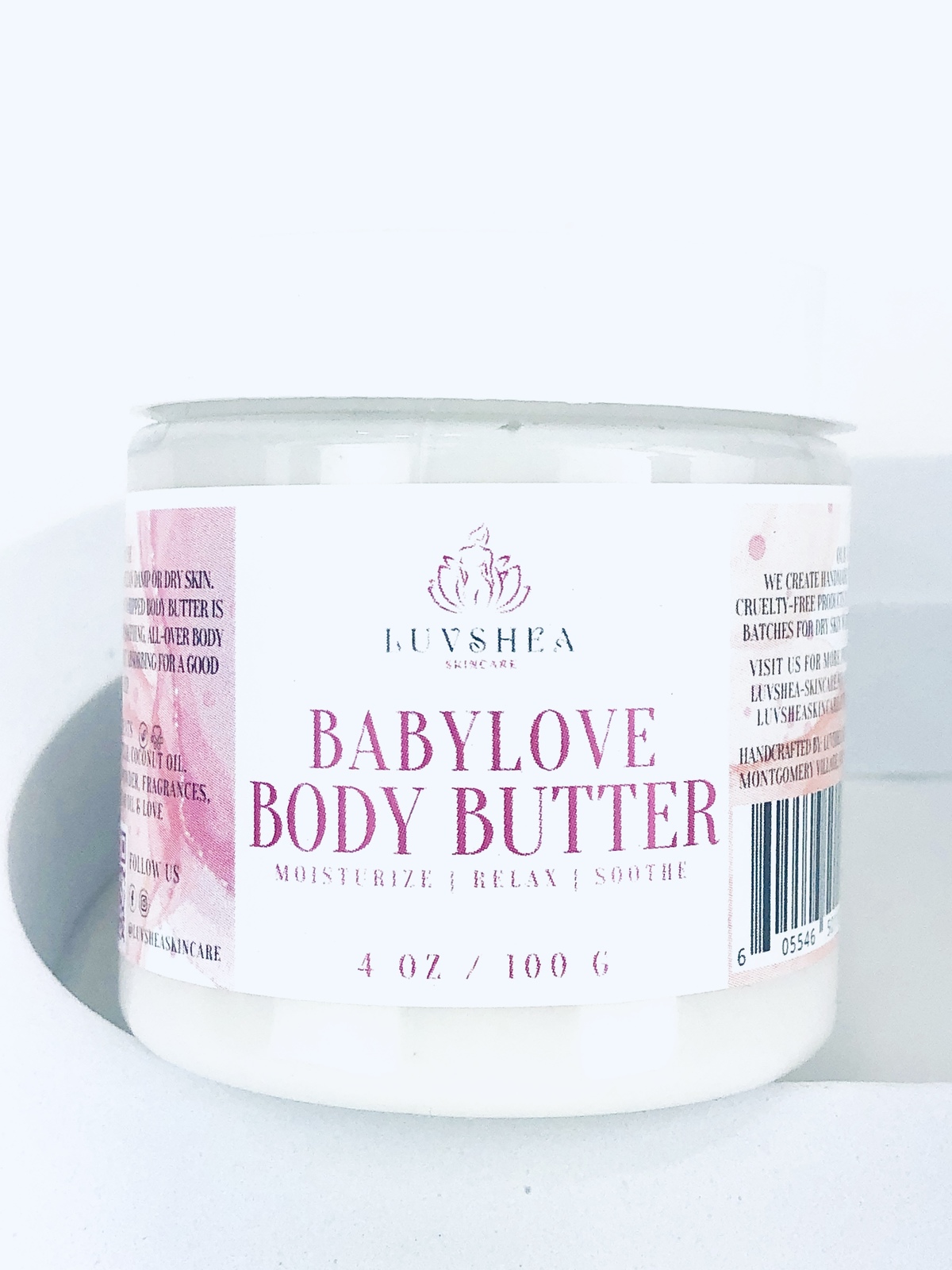 BABYLOVE Vegan Whipped Body Butter For Women | with Magnesium | 4oz jar - $19.99