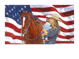 American Cowgirl #24 - Miniature Giclee Prints 8&quot; X 14&quot; For The Collectors - £101.34 GBP
