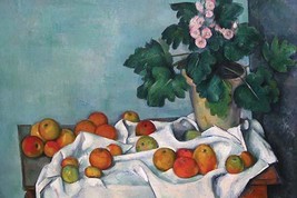 Still Life with Apples &amp; A Pot of Primroses 20 x 30 Poster - $25.98