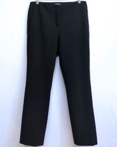 Theory Tennyson Pioneer Women&#39;s Pants Size 8 Black High Rise Flat Zip Front - £26.50 GBP