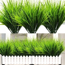 10 Bundles Artificial Grass Plant Fake Flower Wedding Decor Shrub Greening Diy - £14.38 GBP