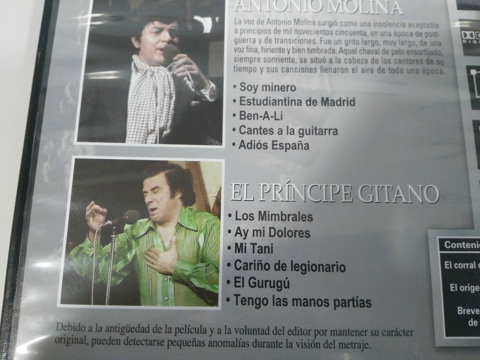 ANTONIO Molina + el Prinz Basteln DVD cantares Geflügel de Die Pacheca Am Item image 6