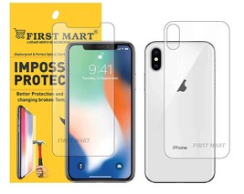 iPhone Xs/X Front and Back Screen guard tempered Full Coverage Except Edges  - $14.25