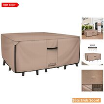 Rectangular Outdoor Table Cover - 111x74 Inch Heavy Duty Waterproof Prot... - $144.49