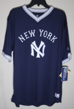 New York Yankees TRUE FAN Cooperstown Collection Jersey V-Neck Shirt X-Large NWT - £23.71 GBP