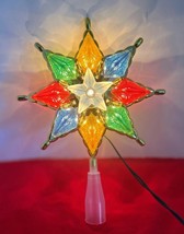 Vintage Christmas Lighted Tree Topper Multi-Color Star 8  Kurt Adler? - $14.84