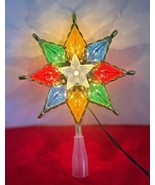 Vintage Christmas Lighted Tree Topper Multi-Color Star 8  Kurt Adler? - $276.61 MXN