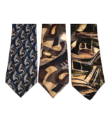 Cellini Uomo Abstract Multicolor 100% Silk Men’s Neck Tie Lot - $50.08 CAD