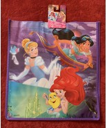 New Disney Princess Reusable Shopping Bag Tote Cinderella Ariel &amp; Jasmin... - £3.14 GBP