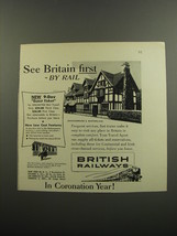 1953 British Railways Ad - See Britain first - by rail - £13.82 GBP