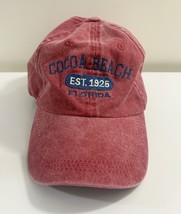 Cocoa Beach Florida Hat Cap Est 1925 Adjustable Red Embroider - £7.39 GBP