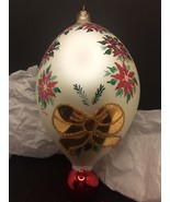 Christopher Radko &#39;96 Poinsettia Elegance Tear Drop Christmas Ornament A... - $79.00