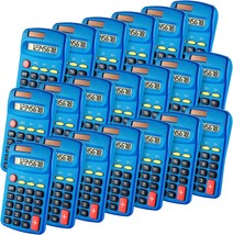 20 Pieces Bulk Solar Calculator For Students Kids Basic Pocket, No Battery - £35.96 GBP