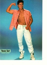 Mario Lopez teen magazine pinup clipping shirtless flexing Saved by the Bell 90s - £7.96 GBP