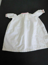 Antique White Dress Smock w/ Embroidered Trim for Small to Medium Size Baby Doll - £15.18 GBP