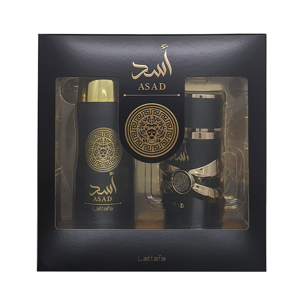 LATTAFA ASAD EDP 3.4fl oz + DEO SPRAY 6.8fl oz SET 2 PCS - $34.99