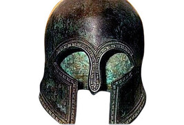 100% Bronze Ancient Greek helmet from Olympia Museum Replica Reproduction - £544.16 GBP