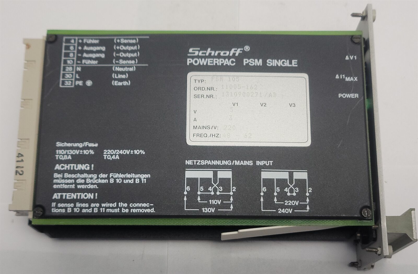Schroff Powerpac PSM Single PSM 105 Power Supply  - $489.97