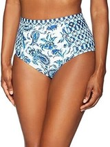 Coastal Blue Women Swimwear High Waist Bikini Bottom Blue Size M (8-10) - $13.99