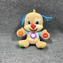 Fisher Price Smart Stages Puppy Dog Blue 75+ Songs Sounds &amp; Phrases Embroidered - £15.71 GBP