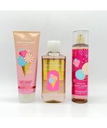 Bath &amp; Body Works Fruity Sherbet Scoop Cream, Shower Gel &amp; Mist 3-Piece ... - $42.69