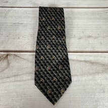 Metropolitan Museum of Art Gray Blue Gold Yellow Patterned 100% Silk Tie - £10.23 GBP