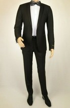 Men 2pc Tuxedo Formal Suit From Turkey WESSI J.VALINTIN Extra Slim 92-10 Black - £118.86 GBP