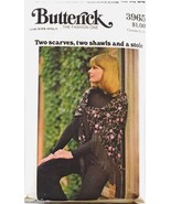 Butterick Sewing Pattern 3965 Scarves Shawls Stole One Size Uncut Vintag... - $4.95