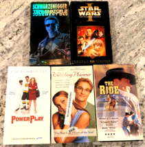 5 VHS Lot: Star Wars Phantom Menace, Terminator 2, The Ride, Power Play, Wedding - £5.56 GBP