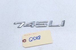 02-05 BMW 745I 745LI REAR TRUNK LID CHROME BADGE EMBLEM LETTERING Q5908 image 3