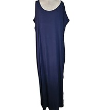Navy Short Sleeve Tee Dress with Pockets Size 3X - £27.06 GBP