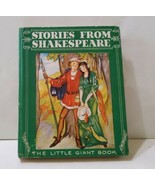 Vintage The Little Giant Book Stories From Shakespeare Hardcover Daphne ... - £13.13 GBP
