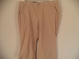 Womens Light Brown Falls Creek Capris Pants. 22W. 100% Cotton. Inseam 23... - $17.82