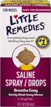 Little Remedies Saline Spray and Drops | Safe for Newborns | 1 Fl Oz | Pack of 4 - £25.57 GBP