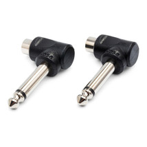 Adaptor Right-Angle Rca To 1/4" Ts 2-Pack - £19.17 GBP