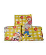Vintage Wamsutta Raggedy Ann and Andy Sheet Set Twin Fitted Flat &amp; Pillo... - $47.52 CAD